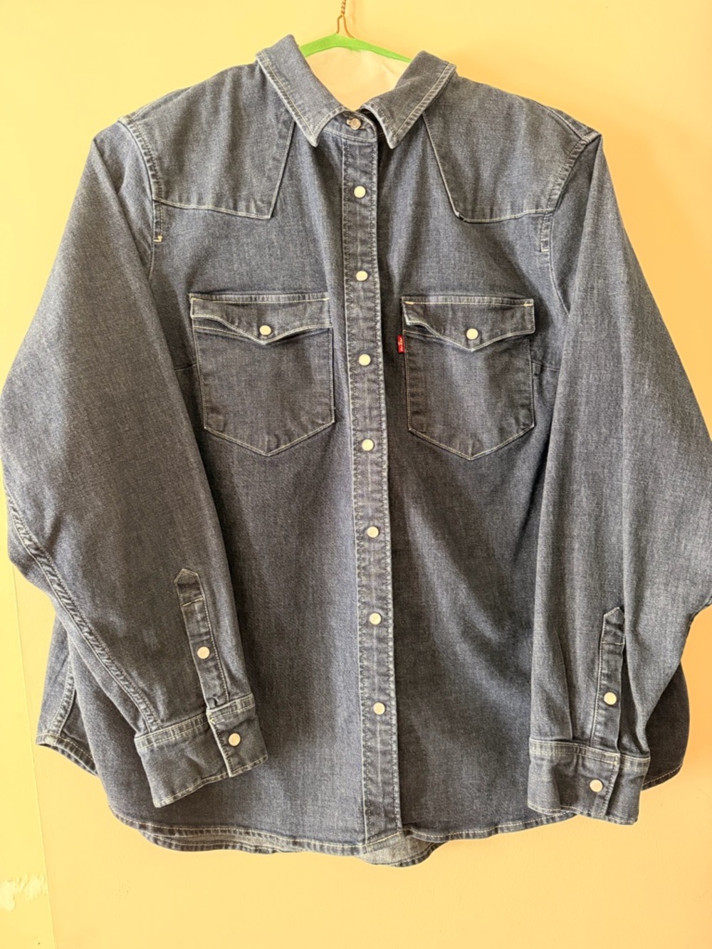 Levi's Woman’s Blue Denim Snap-Front Western Shirt Jacket